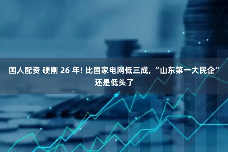 国人配资 硬刚 26 年! 比国家电网低三成, “山东第一大民企”还是低头了