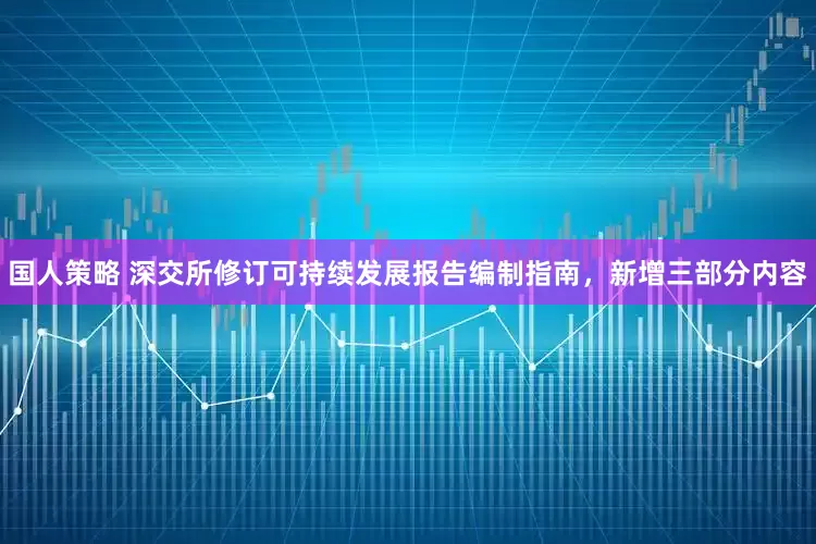 国人策略 深交所修订可持续发展报告编制指南，新增三部分内容