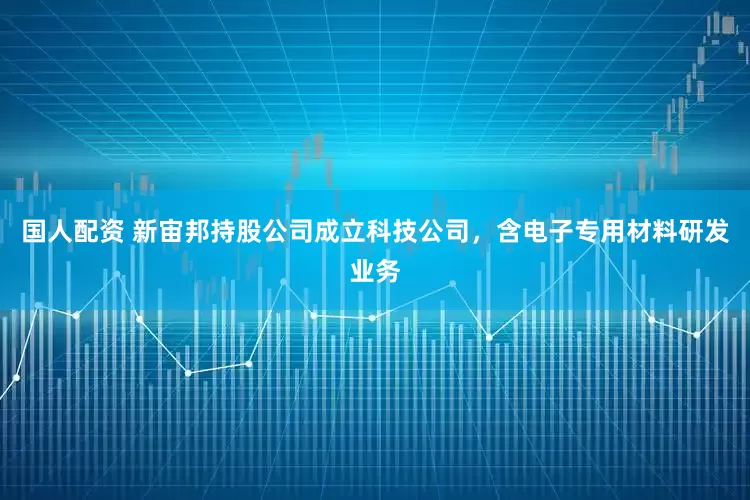 国人配资 新宙邦持股公司成立科技公司，含电子专用材料研发业务